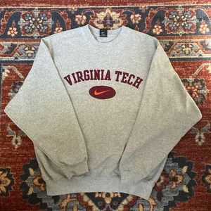 Nike Virginia Tech Crew Neck Sweatshirt Mens Sz L